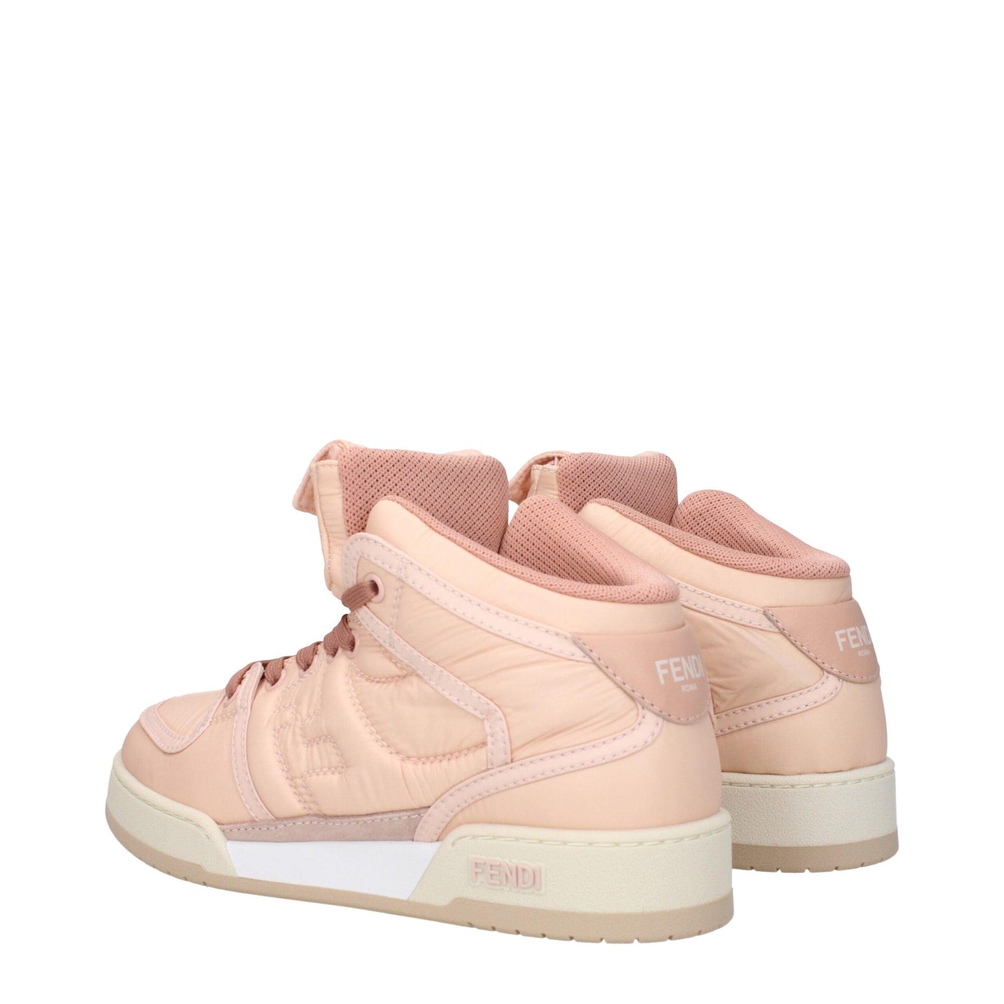 Baskets montantes Fendi en nylon rose
