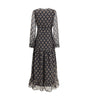 Kristina Ti Silk long Dress with rouches