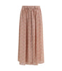 Kristina Ti Half circle Skirt with foliage print