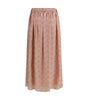 Kristina Ti Half circle Skirt with foliage print