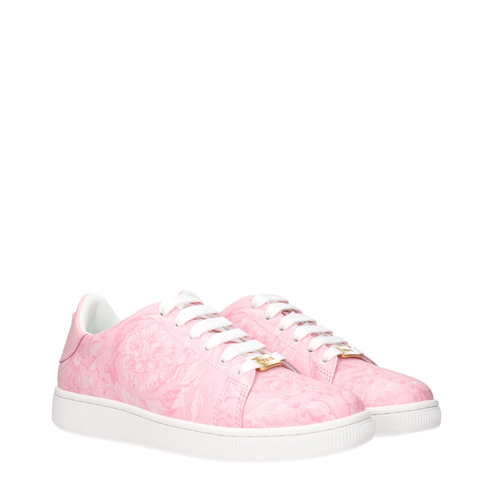Versace Pink Leather Sneakers