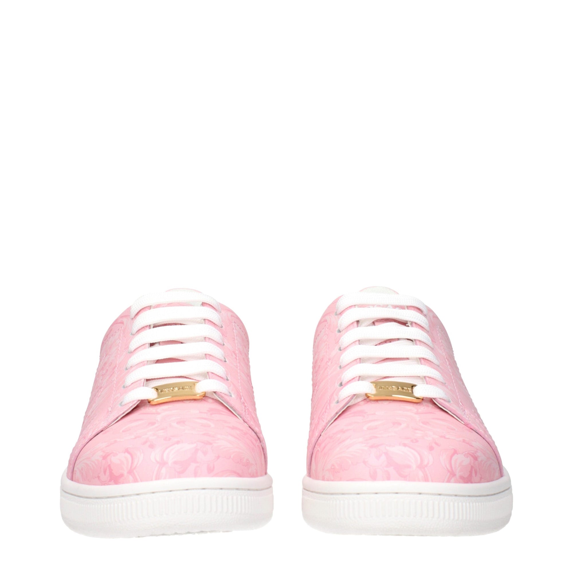 Versace Pink Leather Sneakers