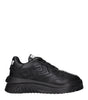 Versace Black Leather Chunky Sneakers