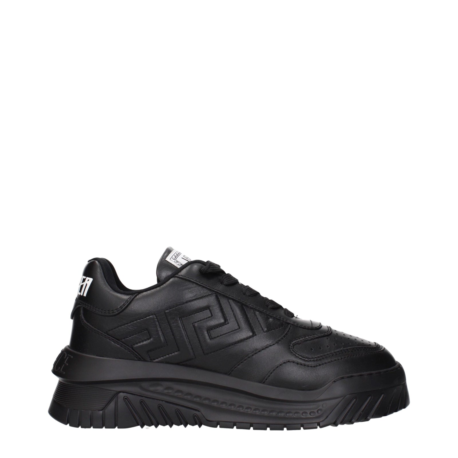 Versace Black Leather Chunky Sneakers