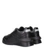 Versace Black Leather Chunky Sneakers