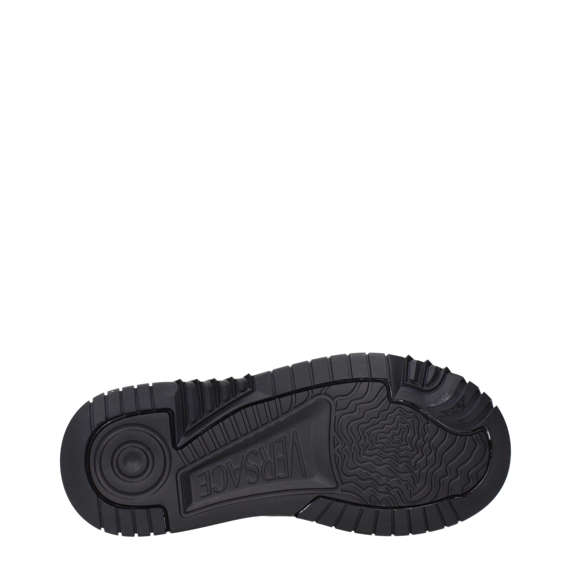 Versace Black Leather Chunky Sneakers