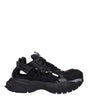 Versace Black Leather Athletic Sneakers