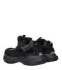 Versace Black Leather Athletic Sneakers