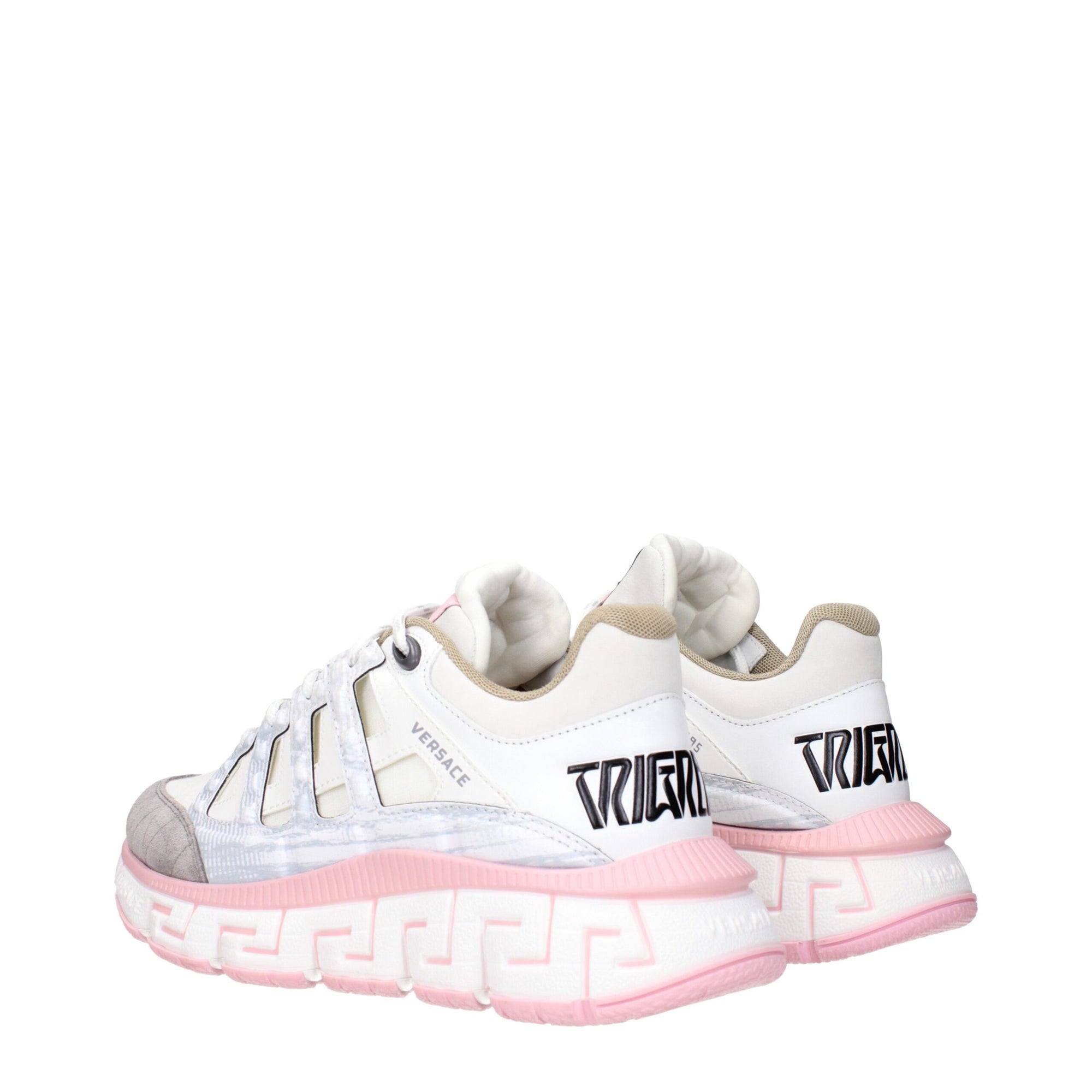 Versace Beige Fabric Athletic Sneakers