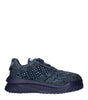 Versace Blue Fabric Chunky Sneakers