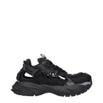 Versace Black Leather Athletic Sneakers