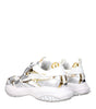 Versace White Fabric Athletic Sneakers