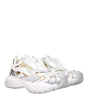 Versace White Fabric Chunky Sneakers