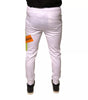 Dolce & Gabbana White Logo Tape Jogger Cotton Sweatpant Pants