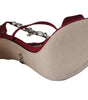 Sandales à talons Dolce & Gabbana Keira en satin rouge et cristaux
