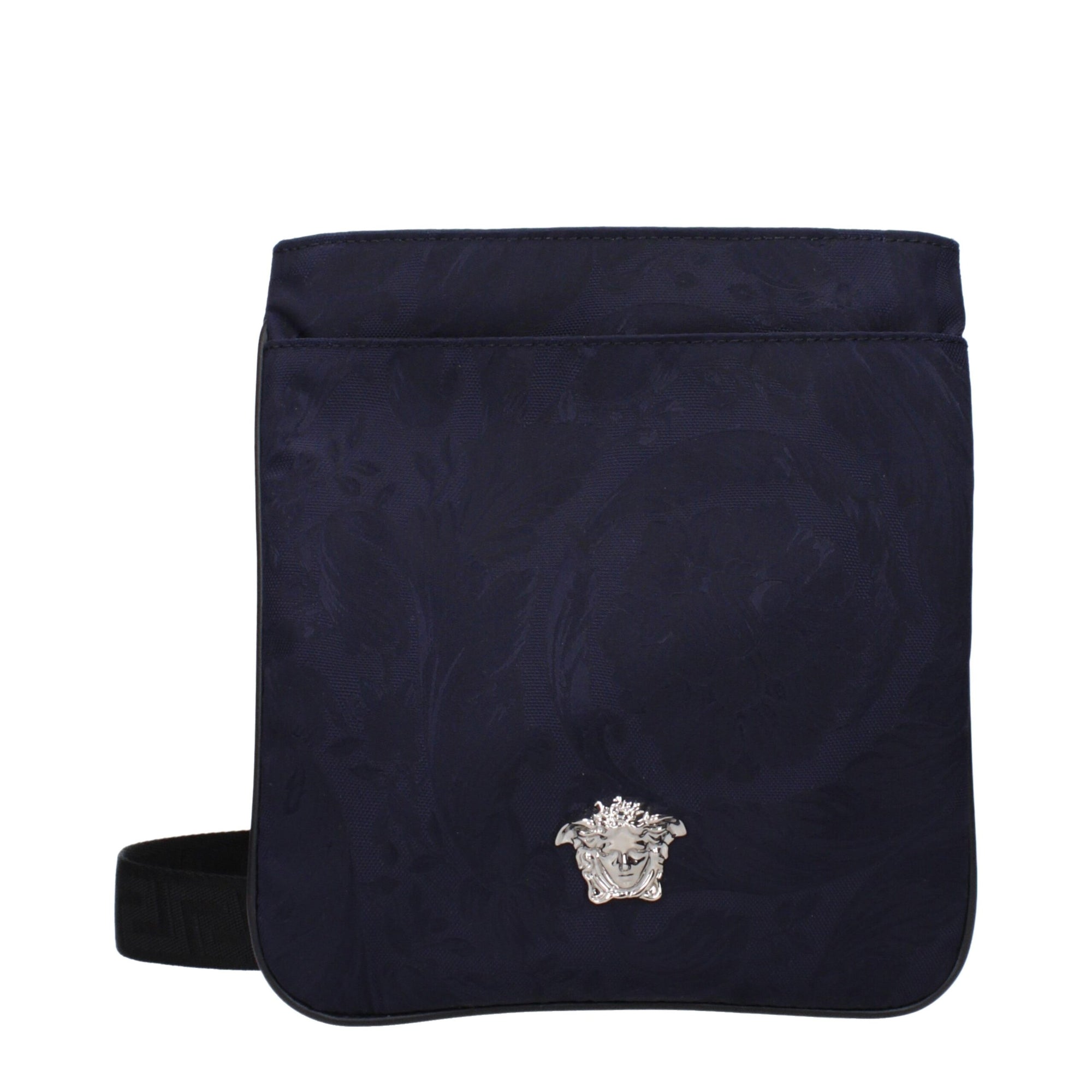 Versace Blue Fabric Crossbody Bags