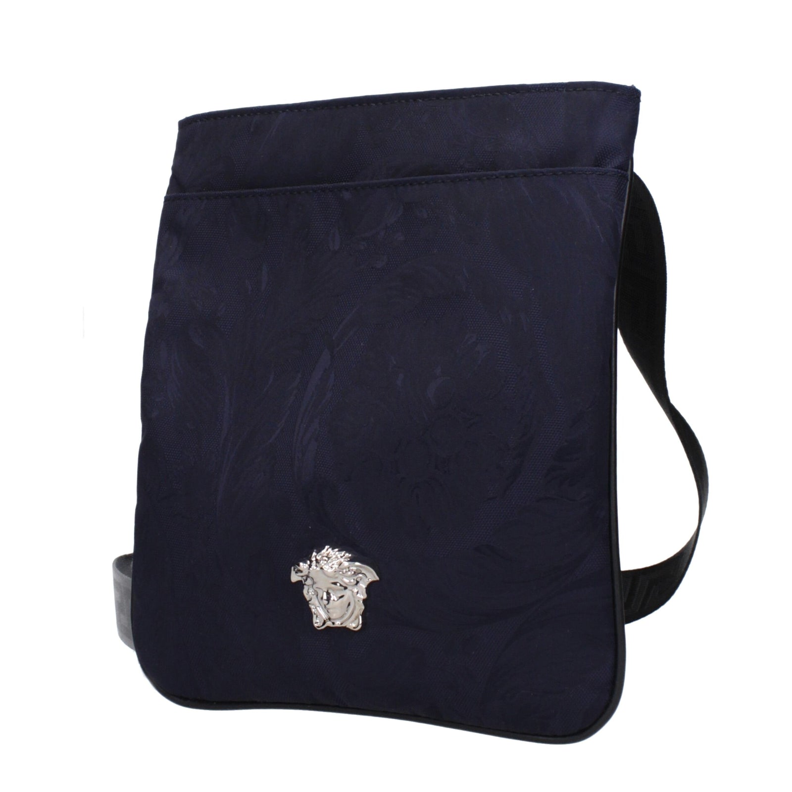 Versace Blue Fabric Crossbody Bags