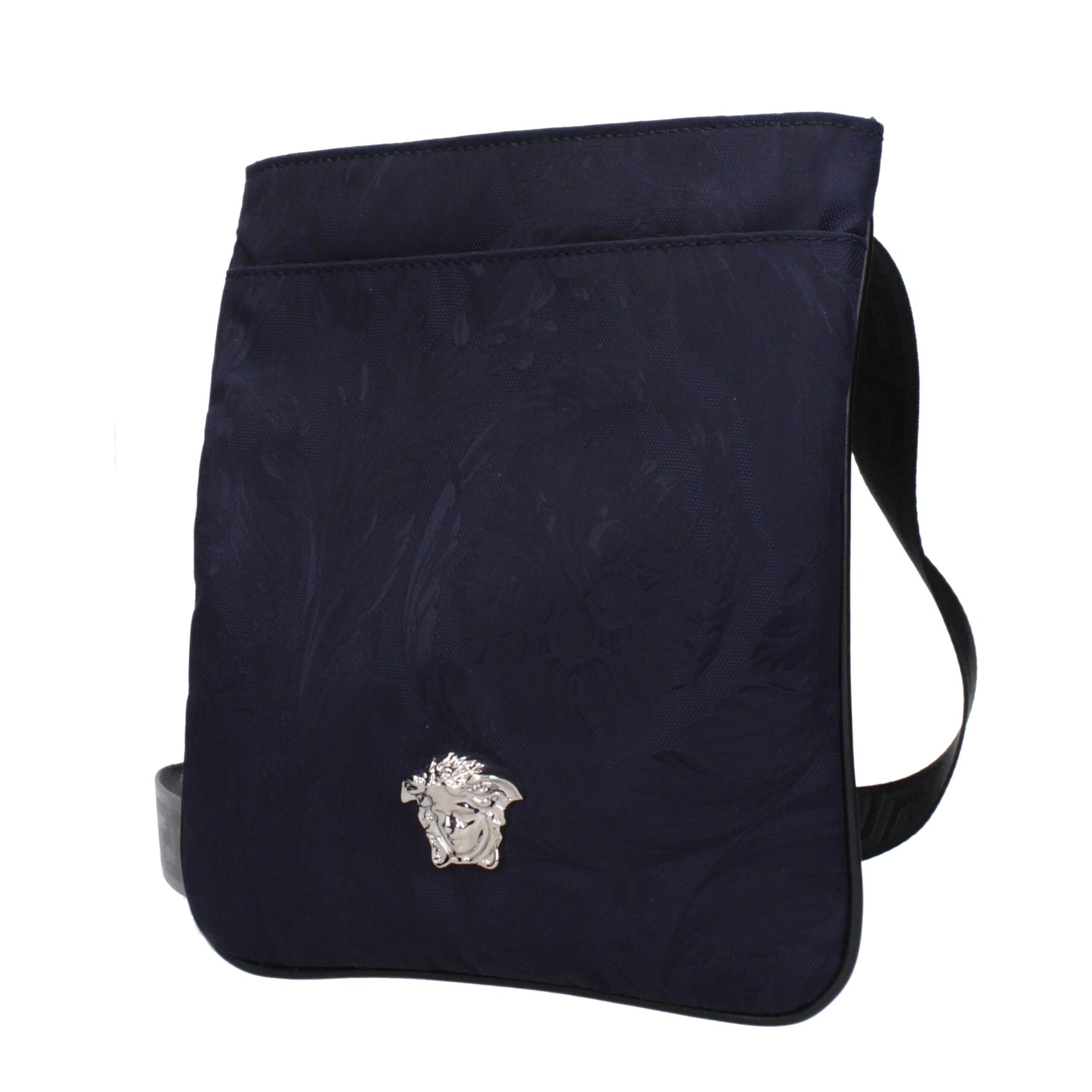 Versace Blue Fabric Crossbody Bags