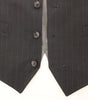 Dolce & Gabbana Gray Striped Formal Dress Gilet Vest