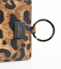 Dolce & Gabbana Leopard Print Leather Embossed Lanyard Card Holder Wallet