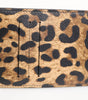 Dolce & Gabbana Leopard Print Leather Embossed Lanyard Card Holder Wallet
