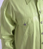 Dolce & Gabbana Green Cotton Collared Casual Button Down Shirt