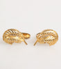 Dolce & Gabbana Gold 925 Sterling Silver Crystal Leaf Accessory Cufflink