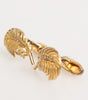 Dolce & Gabbana Gold 925 Sterling Silver Crystal Leaf Accessory Cufflink