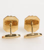 Dolce & Gabbana Emerald Green Crystal Gold Tone 925 Sterling Accessory Cufflink
