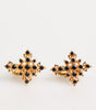 Dolce & Gabbana Gold Tone Brass Cross Crystal Men Accessory Cufflink