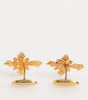 Dolce & Gabbana Gold Tone Brass Cross Crystal Men Accessory Cufflink