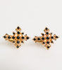 Dolce & Gabbana Gold Tone Brass Cross Crystal Men Accessory Cufflink