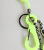 Dolce & Gabbana Green Springy Key Holder DG Logo Men's Keychain