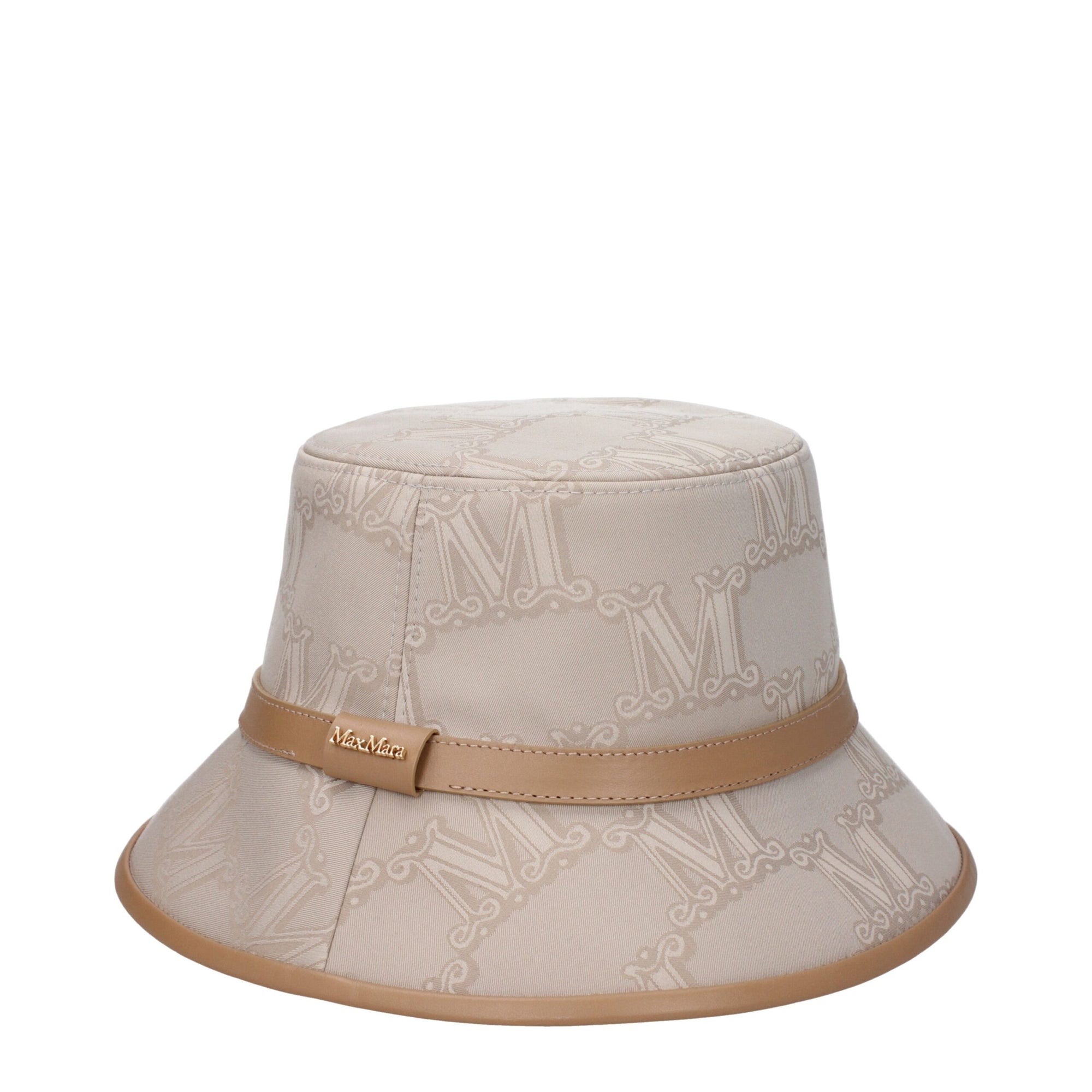 Max Mara Beige Cotton Bucket Hats