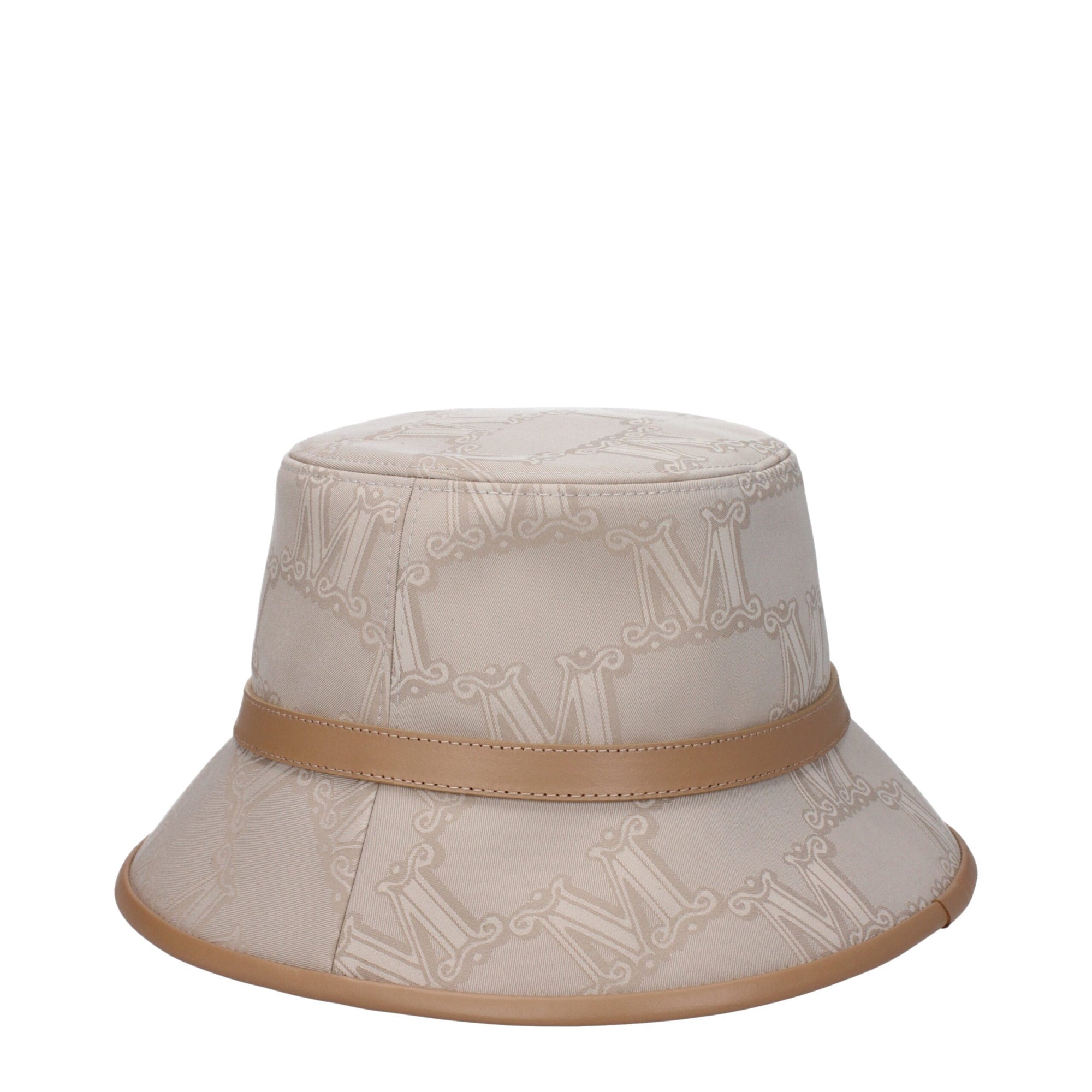 Max Mara Beige Cotton Bucket Hats