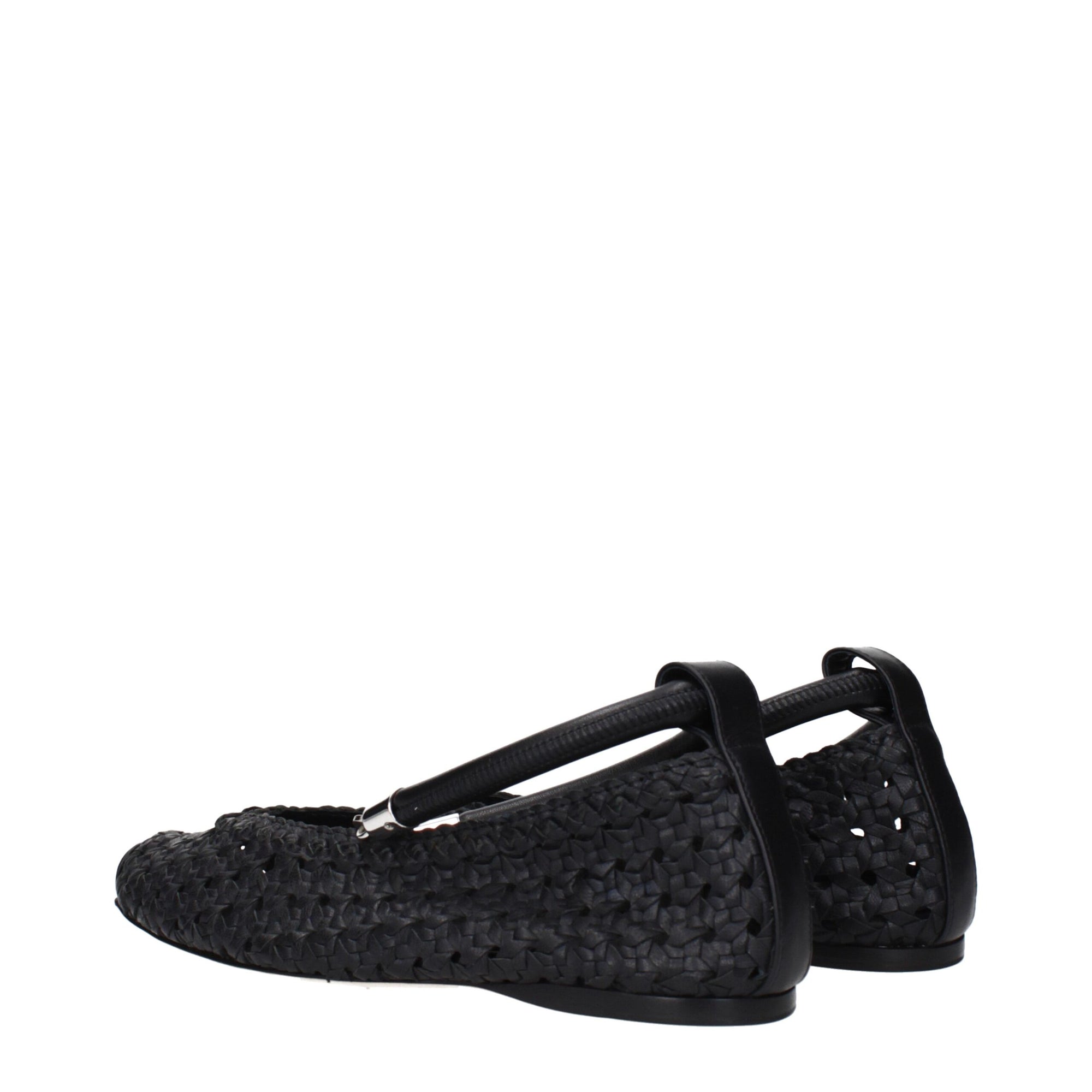 Max Mara Black Leather Ballet Flats