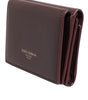 Dolce & Gabbana Leather Embossed Logo Trifold Men Card Holder Dark Brown