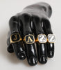 Dolce & Gabbana Gold Tone Brass JAZZ Letter Set 4 Pieces Adjustable Ring