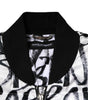 Dolce & Gabbana White Black Graffiti Logo Puffer Bomber Jacket