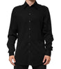 Dolce & Gabbana Black Viscose Long Sleeve Formal Dress Shirt