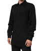 Dolce & Gabbana Black Viscose Long Sleeve Formal Dress Shirt