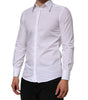 Dolce & Gabbana White Cotton MARTINI Long Sleeve Dress Shirt