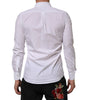 Dolce & Gabbana White Cotton MARTINI Long Sleeve Dress Shirt