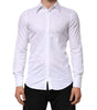 Dolce & Gabbana White Cotton MARTINI Paisley Jacquard Shirt