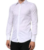 Dolce & Gabbana White Cotton MARTINI Paisley Jacquard Shirt