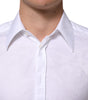 Dolce & Gabbana White Cotton MARTINI Paisley Jacquard Shirt
