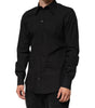 Dolce & Gabbana Black MARTINI Slim Fit Dress Formal Men Shirt