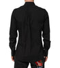 Dolce & Gabbana Black MARTINI Slim Fit Dress Formal Men Shirt