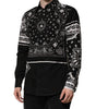 Dolce & Gabbana Black Bandana Print Logo MARTINI Dress Shirt