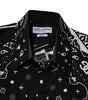Dolce & Gabbana Black Bandana Print Logo MARTINI Dress Shirt